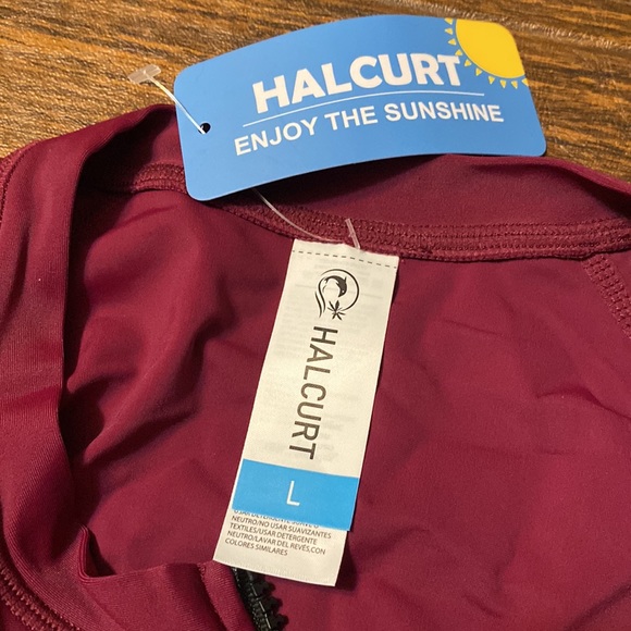 NWT Swim Top Full Coverage, Large, Wine Color - Picture 4 of 6